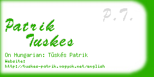patrik tuskes business card